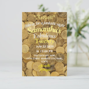 Tropical Money Verjaardag Uitnodiging