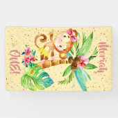 Tropical Monkee Birthday Spandoek (Horizontaal)