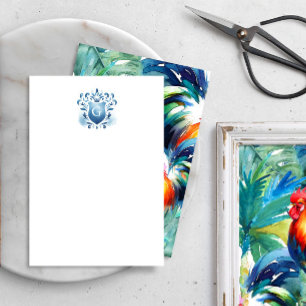 Tropical Monogram Dank u Kaarten Majestic Crest
