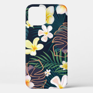 Tropical monstera bladeren plumeria bloblobloblobl iPhone 12 pro hoesje