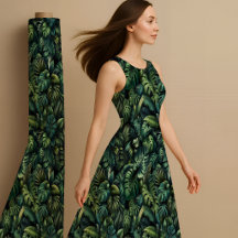 Tropical Monstera Botanical Green Jungle Printed