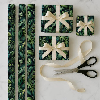 Tropical Monstera Botanical Green Wrapping Bundle Inpakpapier Vel