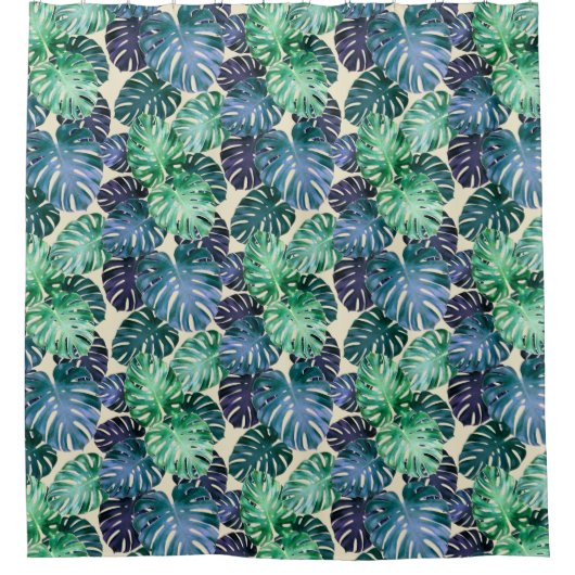 Tropical Monstera Feuille rideau de douche (Devant)