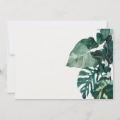 Tropical Monstera Foliage Couples Invitation de do (Dos)