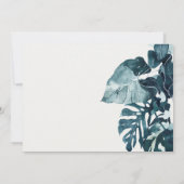 Tropical Monstera Foliage Couples Invitation de do (Dos)