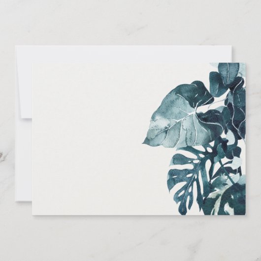 Tropical Monstera Foliage Couples Invitation de do (Dos)