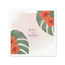 Tropical Monstera & Hibiscus Wedding