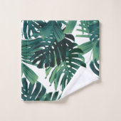 Tropical Monstera Jungle Leaves 1 (Gant de toilette)