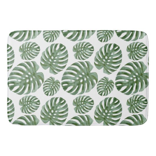 Tropical Monstera Leaf Bath MAT (Voorkant)