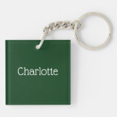 Tropical Monstera Leaf, Custom name Botanical Sleutelhanger (Achterkant)