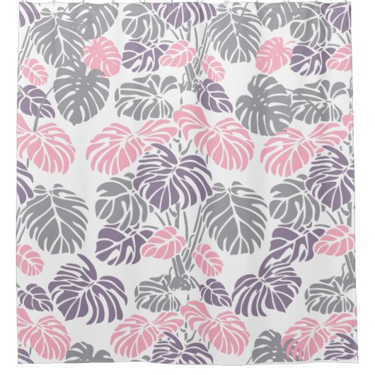 Tropical Monstera Leaf Douche rideau (Devant)