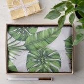 Tropical Monstera Leaves Seamless Pattern Green Tissuepapier (Geschenk)