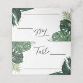 Tropical Monstera Wedding Place kaarten (Buitenkant ongevouwen)