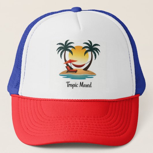 Tropical Mood Palm Tree Chill Casquette (Devant)