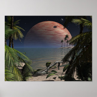 Tropical Moon Poster