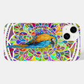 Tropical Mosaic – Blue & Gold Macaw Mandala Case-Mate iPhone Case (Achterkant (horizontaal))