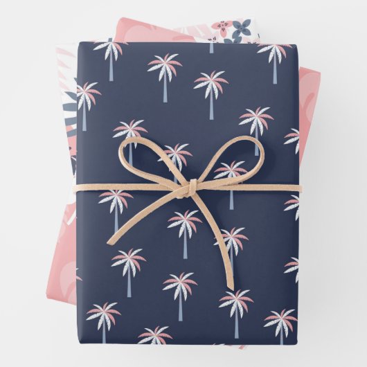 Tropical Navy, Blush Pink assortiment Papier d'env (En situation)
