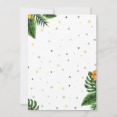 Tropical Né Deux Be Wild Anniversaire Invitation (Dos)