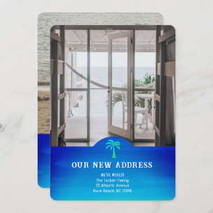 Tropical Nieuw Adres Heldere 2-foto Bewegende Kaar