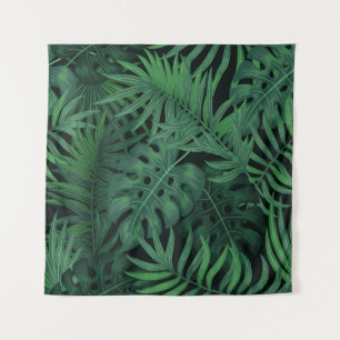 Tropical Night Green: Exotisch Plant Wandkleed