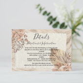 Tropical Oasis Palm Mariage Détails et carte d'inf (Debout devant)