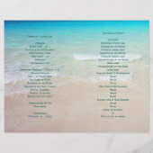 Tropical Ocean Beach Programme de mariage plié (Dos)