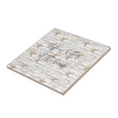 Tropical Ocean Beach Starfish bruiloft Tegeltje (Zijkant)