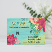 Tropical Ocean Breeze bloemengoud RSVP (Staand voorkant)