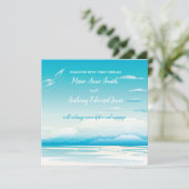TROPICAL OCEAN DREAMS Wedding Invitation Kaart (Staand voorkant)