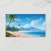 Tropical Ocean Island Sandy Beach Shore Informatiekaartje (Voorkant)