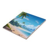 Tropical Ocean Island Sandy Beach Shore Tegeltje (Zijkant)