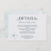 Tropical Ocean Mariage Détails carte d'information (Devant / Derrière)