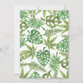 Tropical Oerwoud Safari Animals Verjaardagsuitnodi Kaart (Achterkant)