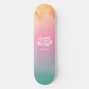 Tropical Ombre Zomer Vibes Aangepaste naam Skateboard