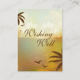 Tropical Orange Beach Wedding Cartes de Bien-Être