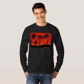 Tropical Orange Sunset with Palm Trees T-shirt (Voorkant volledig)