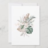 Tropical Orchid and Monstera Enregistrer la carte  (Dos)