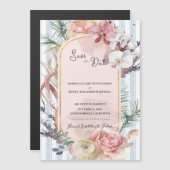 Tropical Orchid Arch Wedding Save the Date Magnet  (Devant / Derrière)