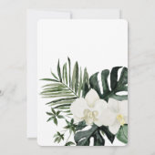 Tropical Orchid Monstera Botanique Save The Date (Dos)