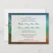 Tropical Palm Branch Beach Wedding Invitation (Dos)