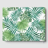 Tropical Palm Feuille Greenery Mariage Livre d'or (Verso)