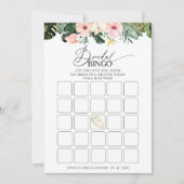 Tropical Palm Floral nuptiale carte de jeu (Devant)