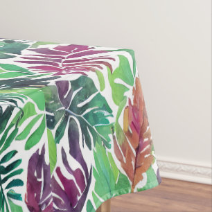 Tropical Palm Fronds Sur Toute La Nappe D'Impressi