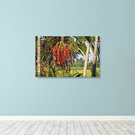 Tropical Palm Fruit Bali - Canvas Wall Art Print (Insitu (Houten vloer))