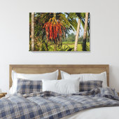 Tropical Palm Fruit Bali - Canvas Wall Art Print (Insitu (Slaapkamer))
