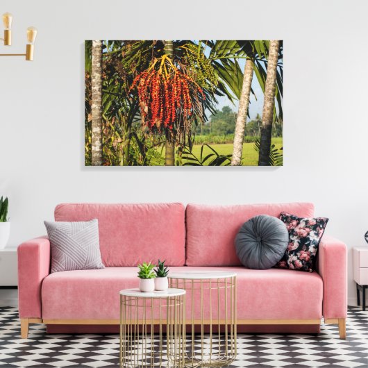 Tropical Palm Fruit Bali - Canvas Wall Art Print (Insitu (Woonkamer))