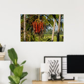 Tropical Palm Fruit Island Landscape Poster Print (Bureau à domicile)