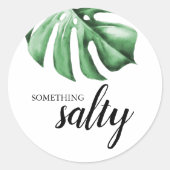 Tropical Palm Green Quelque chose Sticker salé (Devant)