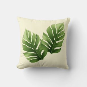 Tropical Palm Leaf Sierkussen – Modern Green Bot