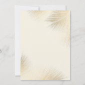 Tropical Palm Modern Wedding   Kaart (Achterkant)